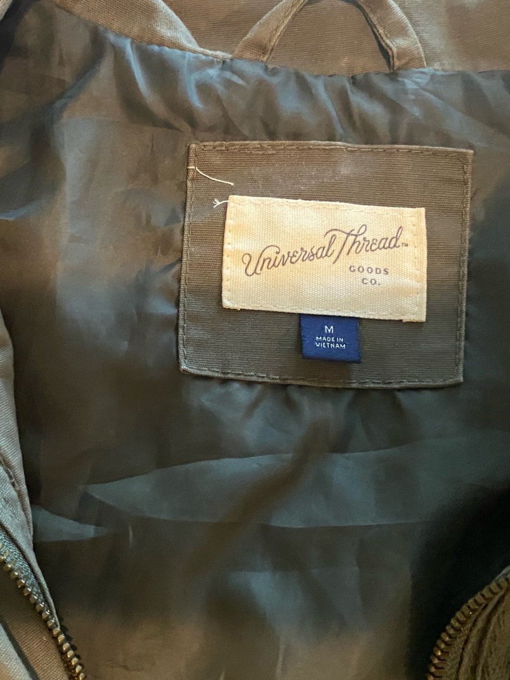 Universal Thread Olive Green Zip-Front Field Jacket - Picture 4 of 6